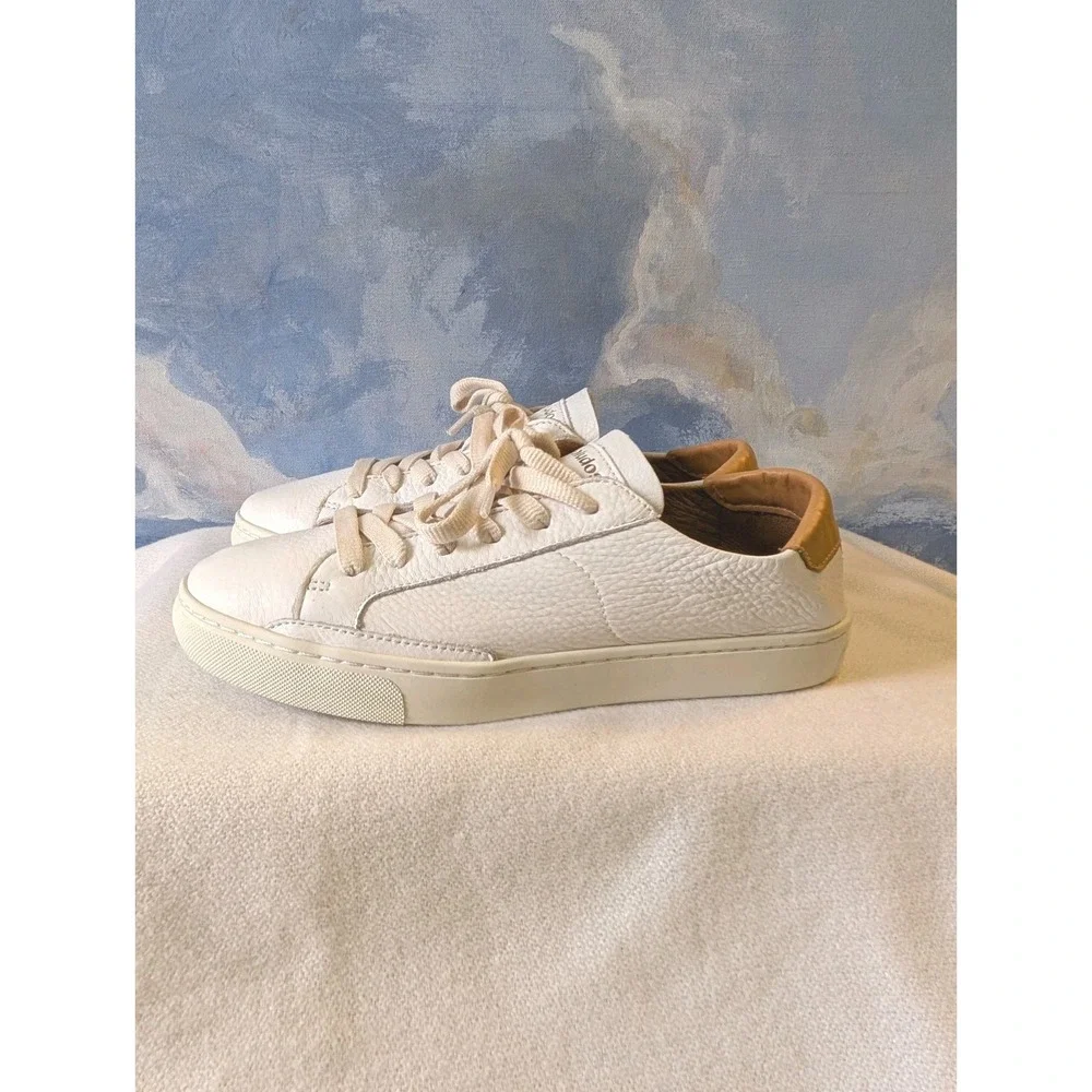 Soludos 8.5 Ibiza Classic White Leather Sneakers LNC!